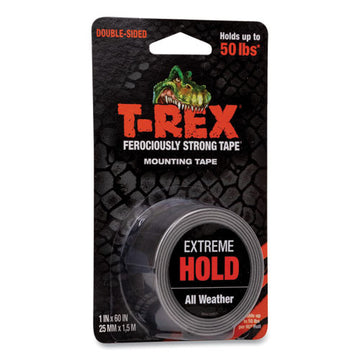 T-REX® Extreme Hold Mounting Tape, 1.5" Core, 1" X 1.66 Yds, Black freeshipping - TVN Wholesale